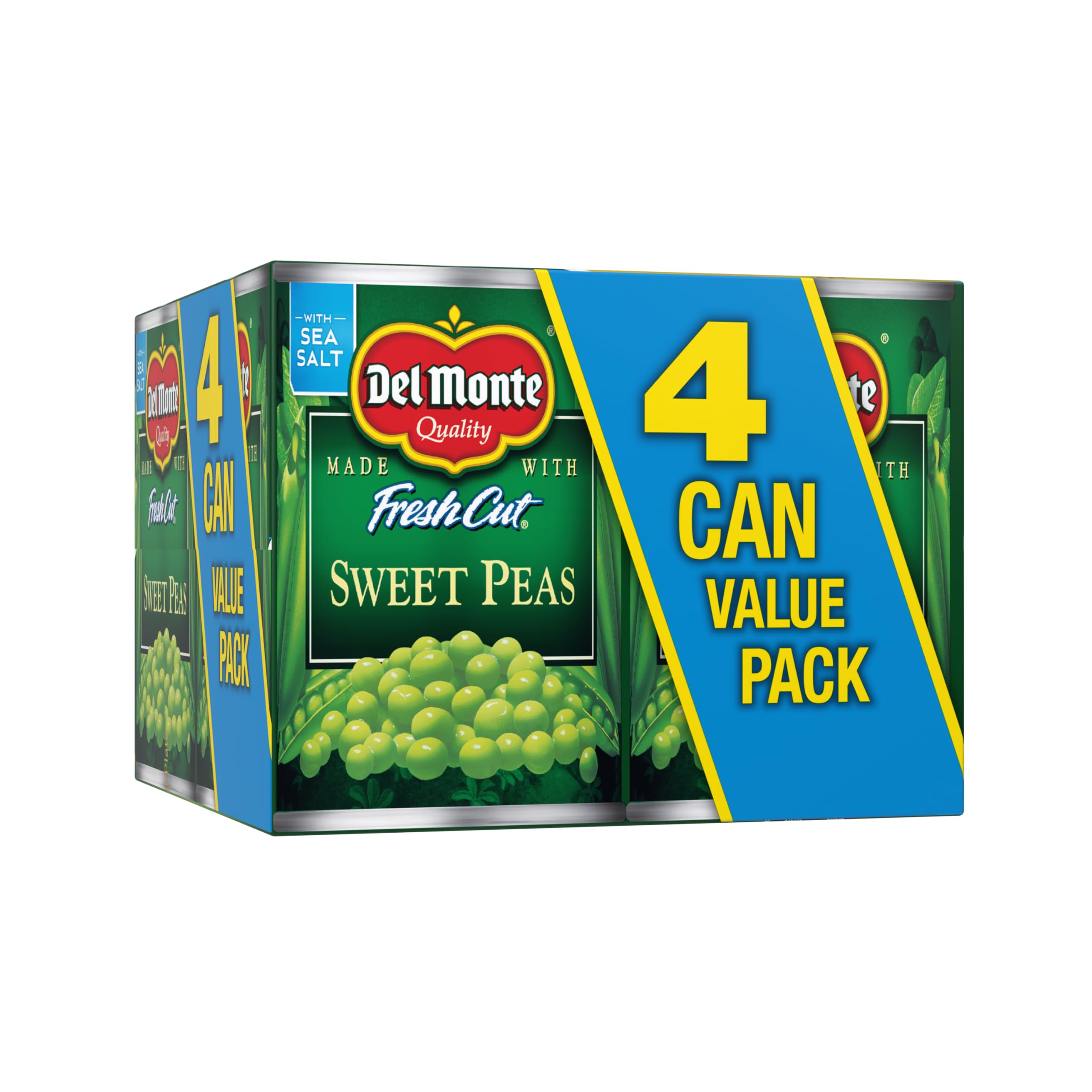 Del Monte Canned Fresh Cut Sweet Peas, 15 Ounce (Pack of 4)