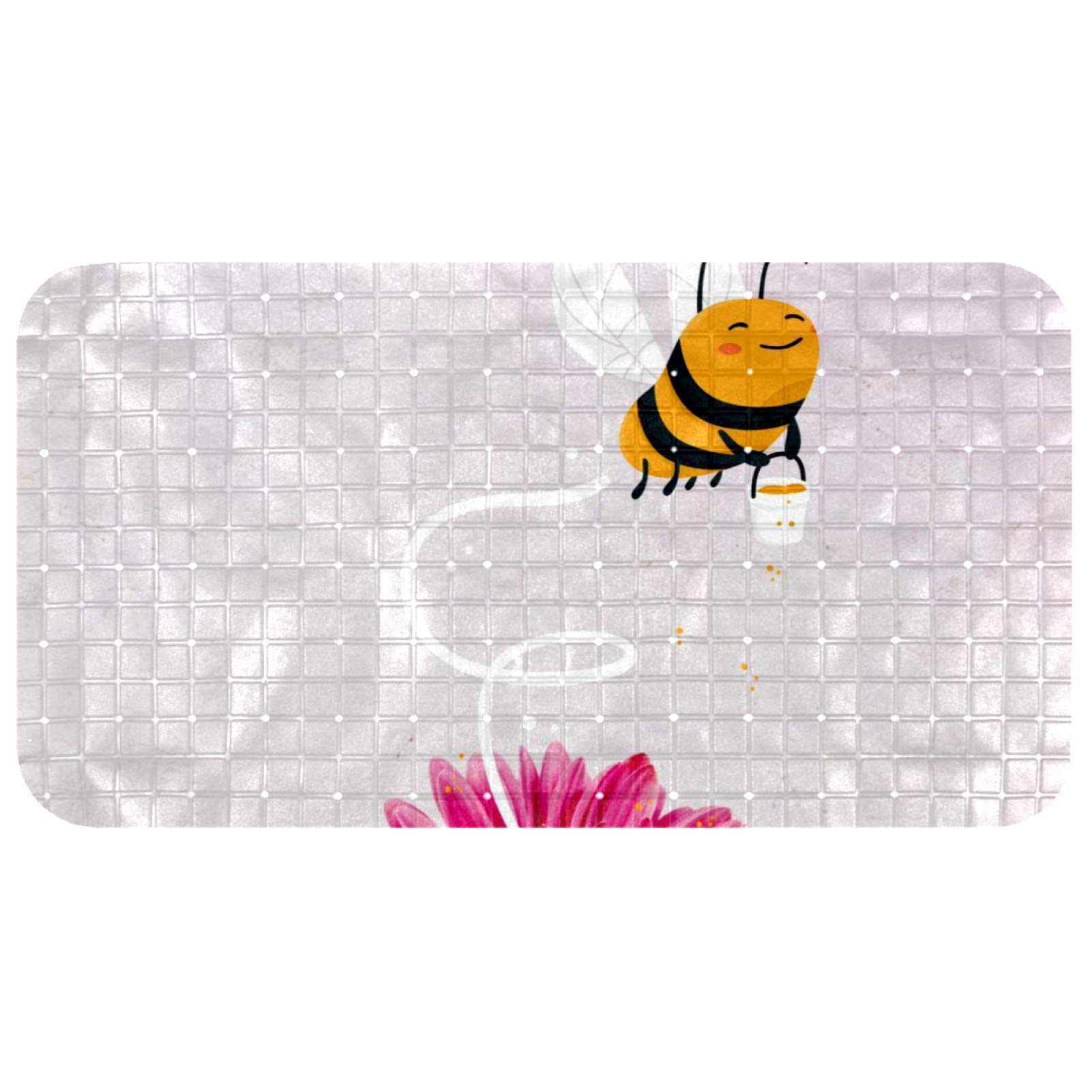 Tapis de douche avec trous de drainage et ventouses bébé 37cm