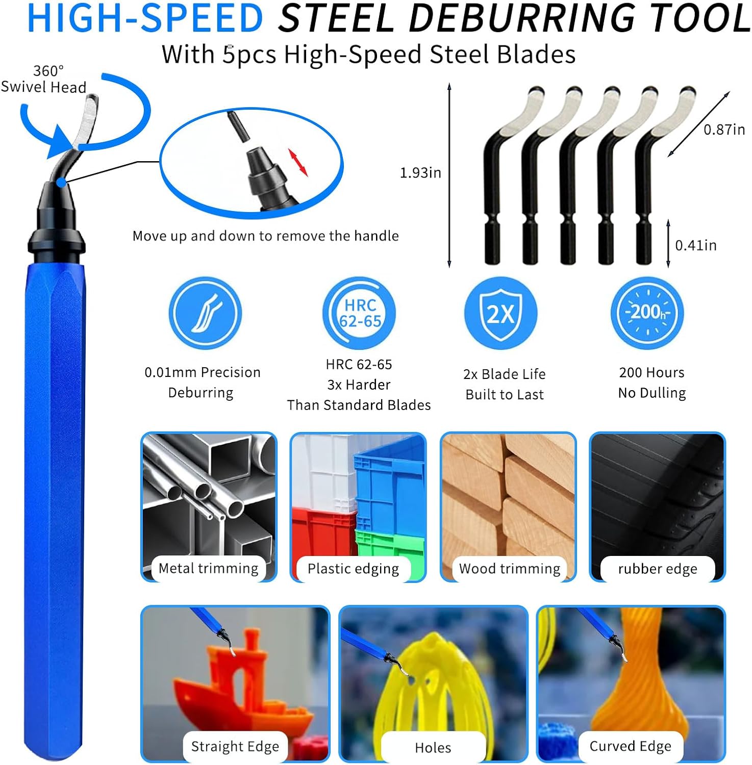 70PCS 3D Printer Tools Kit, 3D Printer Accessories with Tool Bag, Deburring Tool, Metal Files, Wire Cutter, Nozzle Cleaning Pin, Carving Knife and 5-in-1 Wrench, 3D Printing Tools for FDM/SLA Printers