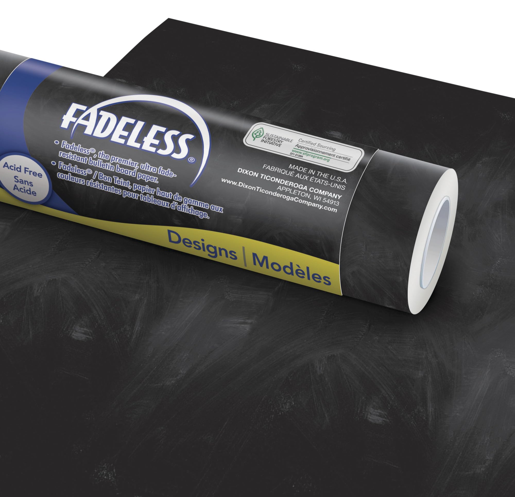 Fadeless Bulletin Board Paper, Fade-Resistant Paper for Classroom Decor, 48” x 50’, Chalkboard, 1 Roll