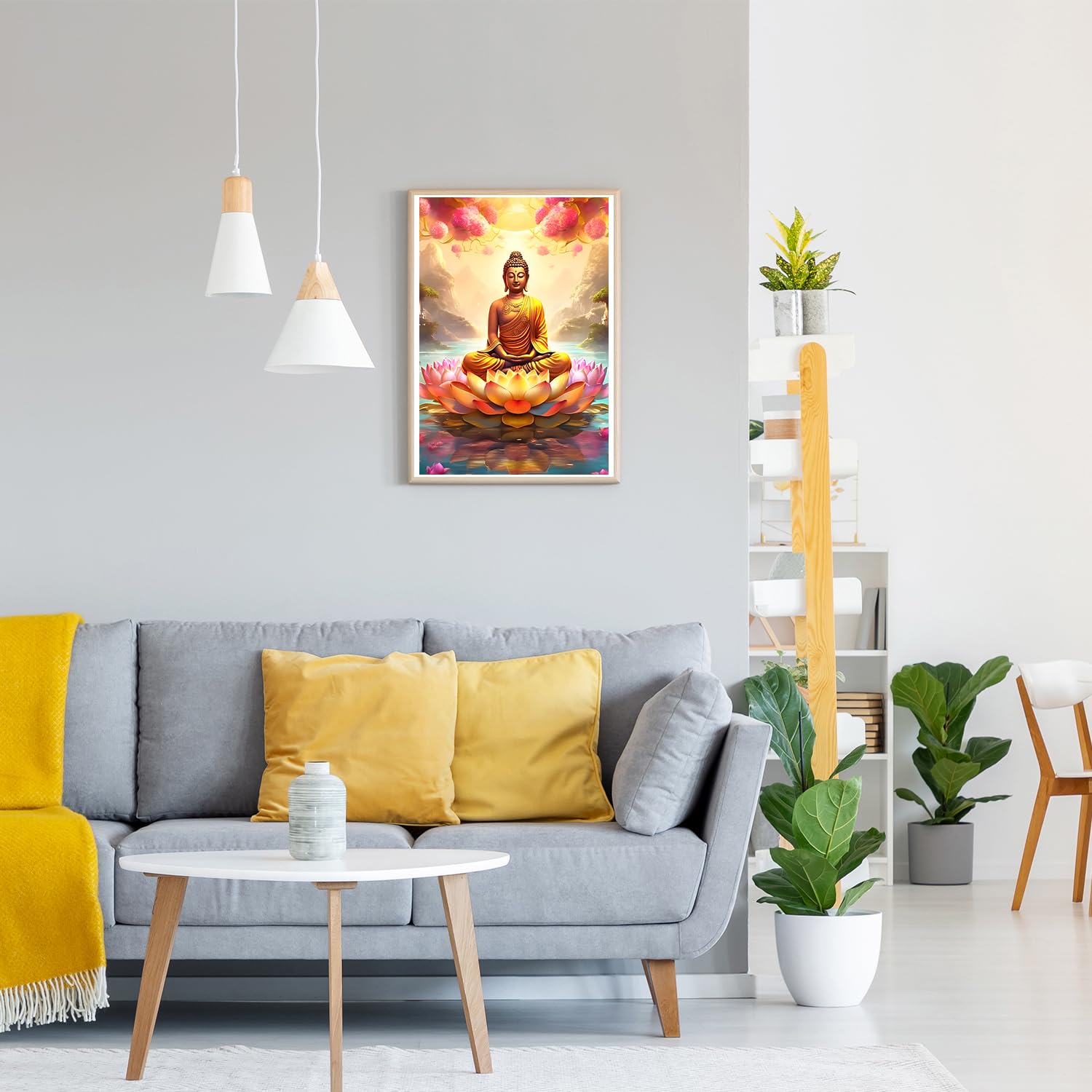 Kit Diamond Painting Bouddha & Lotus 5D - Peinture Aux Strass 30x40cm - Art Décoratif Adulte - 4