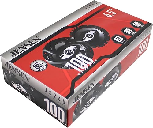 Miniatura 6 de Jensen JS265 JS-Series 6.5" Altavoz de coche de 2 vías (par), manejo de potencia máxima de 100 vatios, rango de potencia RMS de 50 vatios, altavoz