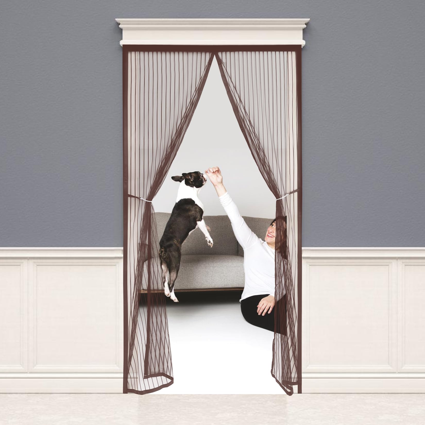 Door Magnetic Screen, 27.6 x 98.4 Inches Magnetic Closure Heavy