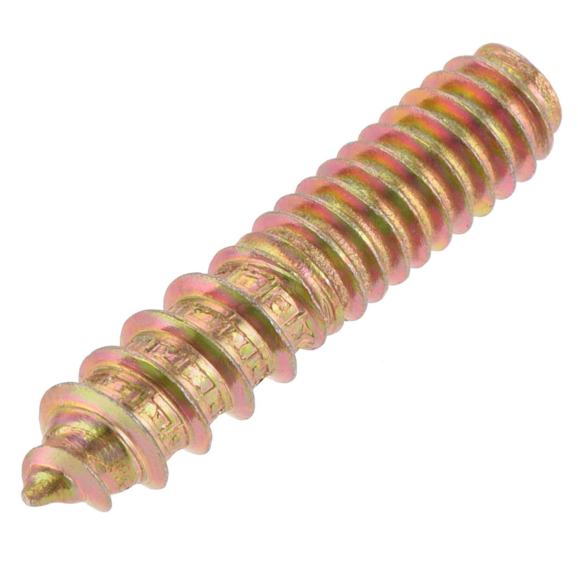 TA-VIGOR 10Pcs Hanger Bolts, 1/4-20"x1-1/4" Double Headed Bolts Self Tapping Screw, Double Ended Dowel Screws for Wood Joint Furniture - Image 3