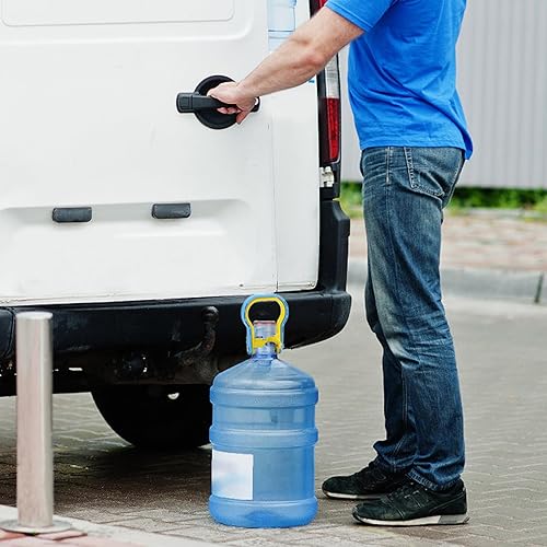 Miniatura 6 de Sumnacon Mango de botella de agua de 5 galones, paquete de 2 asas de plástico para elevar botellas de agua, ahorro de energía, mango de botella de