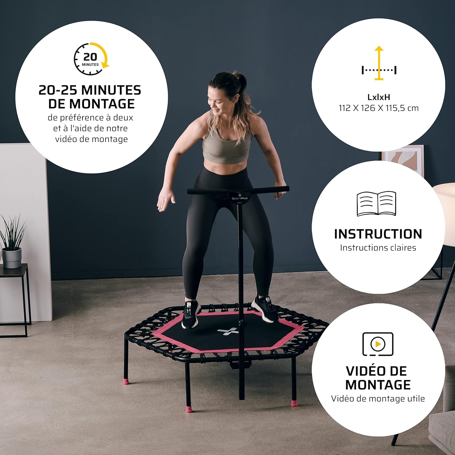 Sportplus - Trampoline de Fitness/Gymnastique