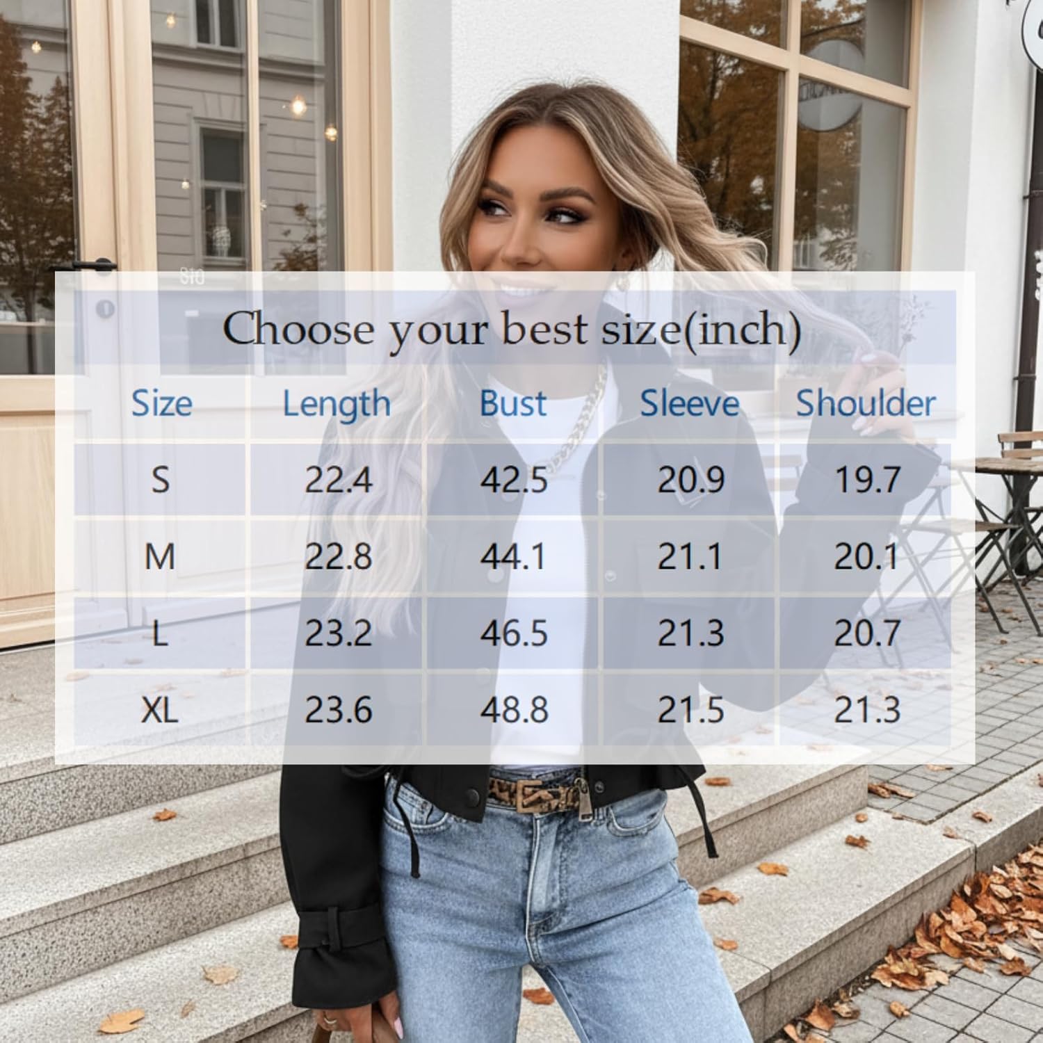 Womens Zip Up Cropped Bomber Jacket Long Sleeve Stand Collar Snap Down Lightweight Fall Outwear With Pockets