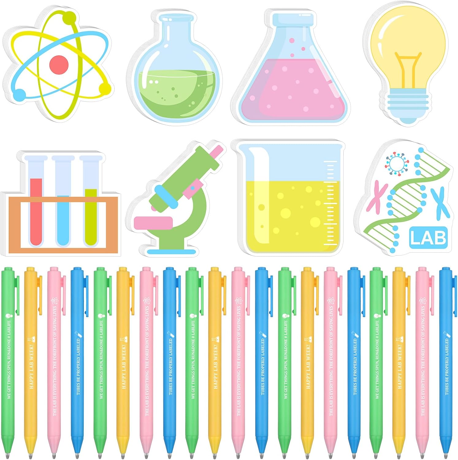 Lab Ruled Sticky Note Onenote Amazon.com : 16 Sets Lab Week Gifts Bulk Science Lab Ballpoint Pens ...