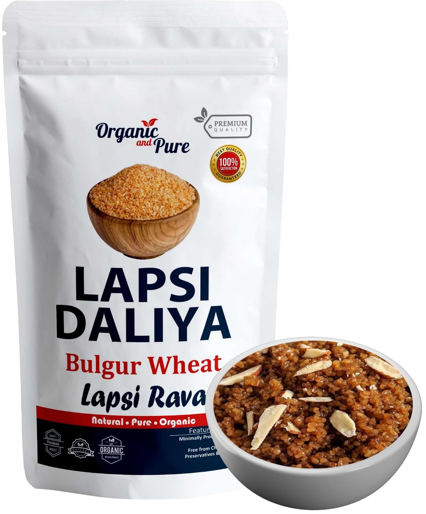 Organic and Pure Lapsi Dalia Wheat, Lapsi, Lapsi Rava, Lapsi Daliya, Lapsi Rava Small, Fada Lapsi, Lapsi Rawa Dalia, Broken Wheat Lapsi (Zip Pack) 1800g (B0C9JRH4PN) Amazon Price History, Amazon Price Tracker