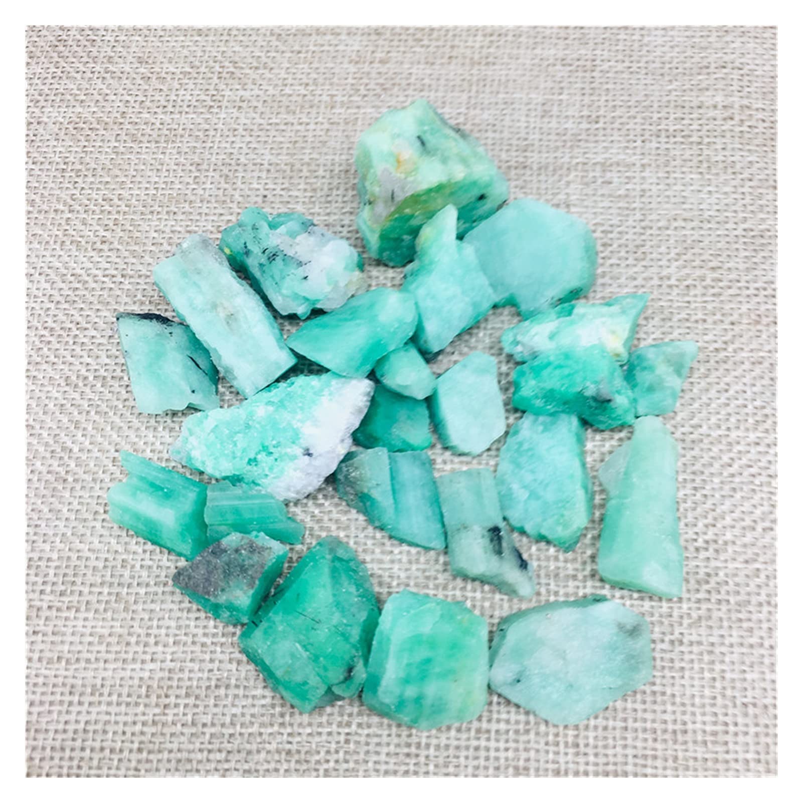 FIDEMM Cristallo Naturale Grezzo 5 g Naturale Smeraldo Grezzo e Minerale Reiki Treat Crystal Campione di Pietre preziose Originali, i Gioielli