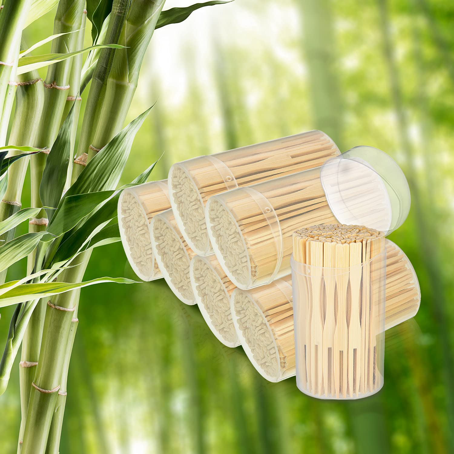 Bamboo Appetizer Forks - 440 Pack -7 Bamboo Appetizer Forks - 440 Pack -7