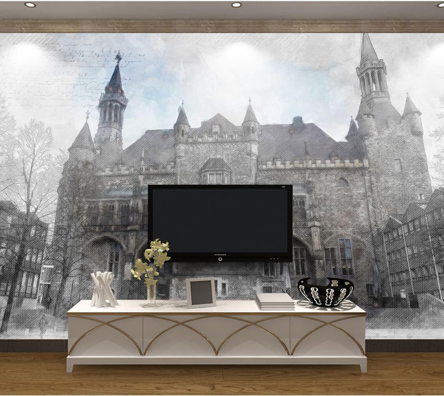 Papier Peint 3D Amovible pour Agrandir un Salon ou Rénover une Chambre