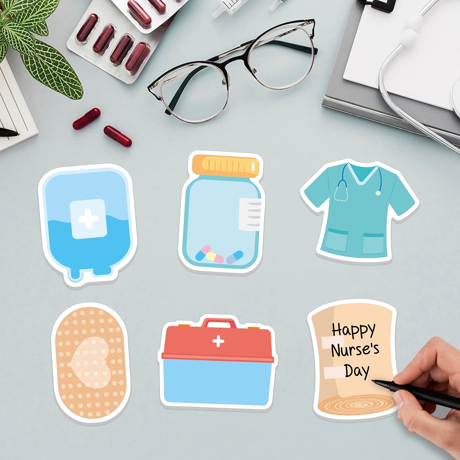 30 Pack 600 Sheets Nurse Sticky Notes Doctors Medical Sticky Notes Notepad Nurse Gifts for Women Nursing Friends Hospital School Doctor Healthcare Workers Nurse Week Graduation Appreciation Gifts thumbnail