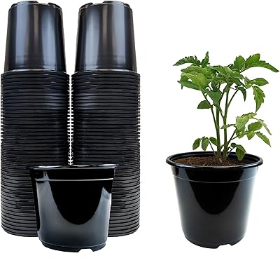 Viagrow Â½ Gal Plastic Nursery Pots ( .62 gal / 2.5qts / 2.37 Liters) 100 pack
