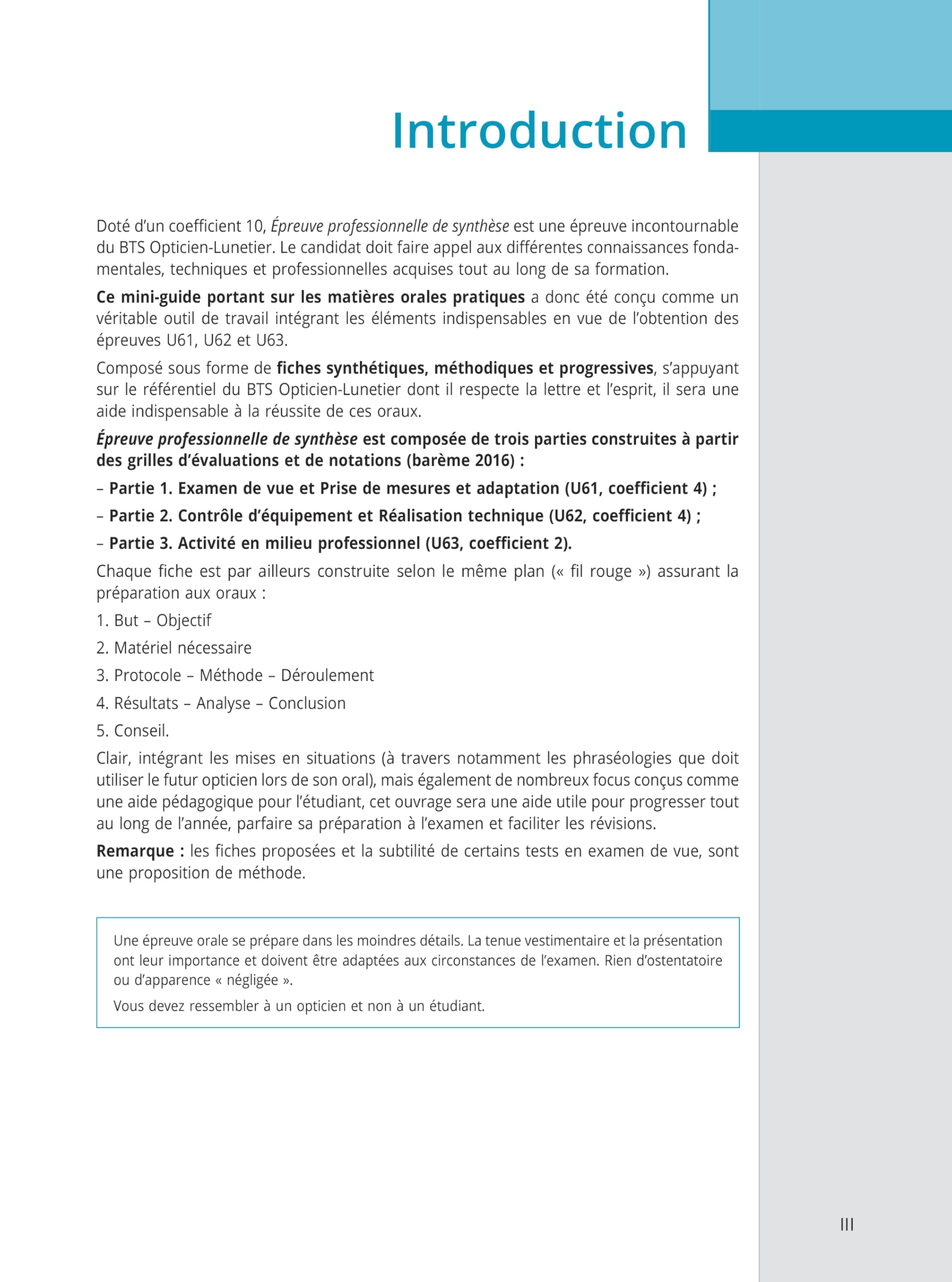 Épreuve professionnelle de synthèse (Opticien-Lunetier): Fiches pour préparer l'épreuve 6 du BTS OL
