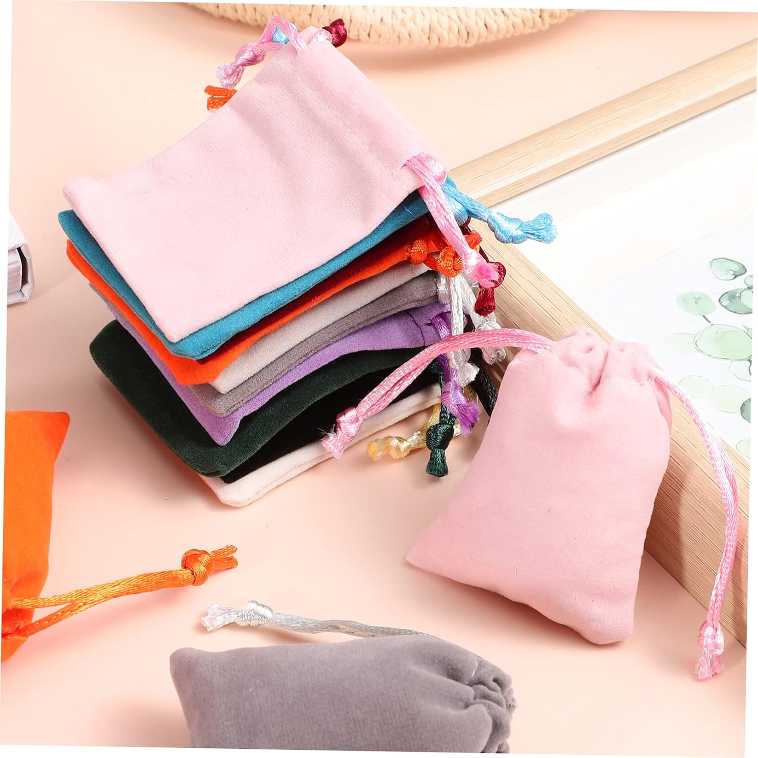 Gatuida 80pcs Portable Drawstring Jewelry Bags Reusable Multi-function Candy Present Bags for Parties Weddings and Festivals Lightweight Pouches for and Stylish Packaging