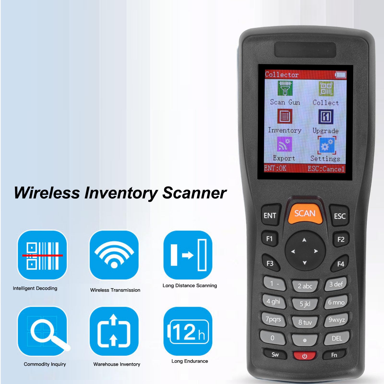 Generic Scanner de Codes-Barres sans Fil à écran Couleur pour la Numérisation des Commandes dans Les Supermarchés et Les Marchés de Gros