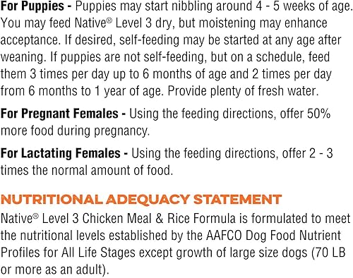 Miniatura 7 de NATIVE Alimento para perros Performance | Fórmula de harina de pollo y arroz | Sin relleno ni bi-productos | Nivel de energía elevado 3 | Bolsa de