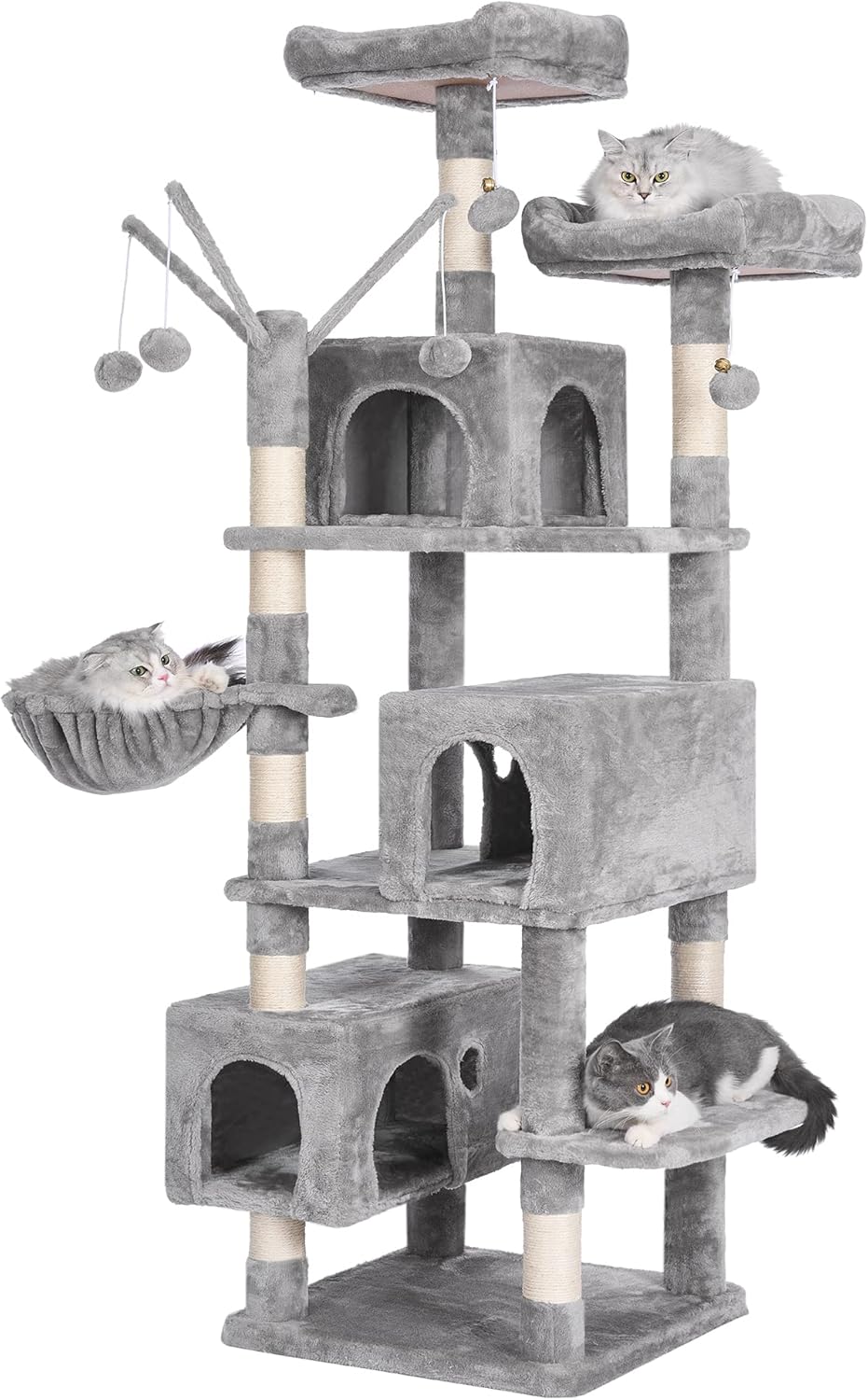BEWISHOME 68.5 inches Tall Cat Tree for Indoor Cats Large Cat Tower