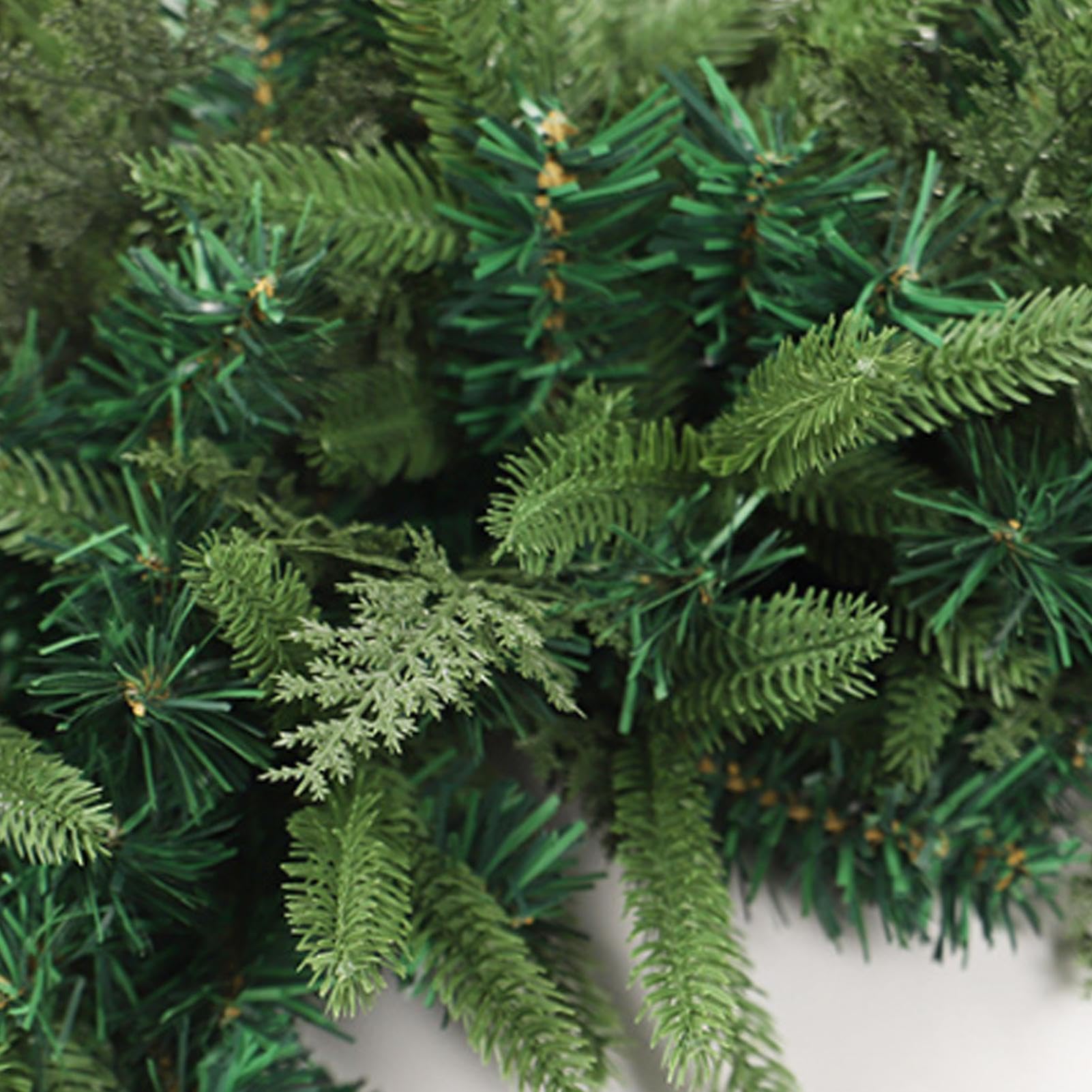 Guirnalda De Navidad para Decoración Agujas De Pino Artificiales | 110 Cm Navideño Para Buzón Para Hogar Pared Ventana Patio Jardín Exterior De Invierno Día De Acción De