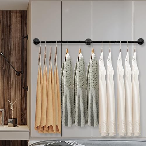 Miniatura 6 de NearMoon Toallero Industrial de Tubería, Accesorio Portador de Toallas de Ferretería de Baño de Servicio Pesado, Soporte de Estante para Toallas de