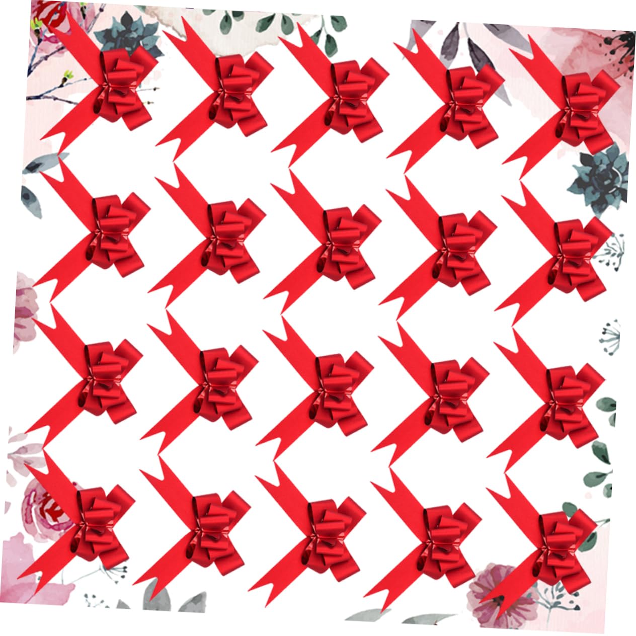 Healeved 60piezas Lazos De Tirar Decorativos con Patrón De para De Navidad Lazos Rojos para Decoración De Fiestas y Eventos