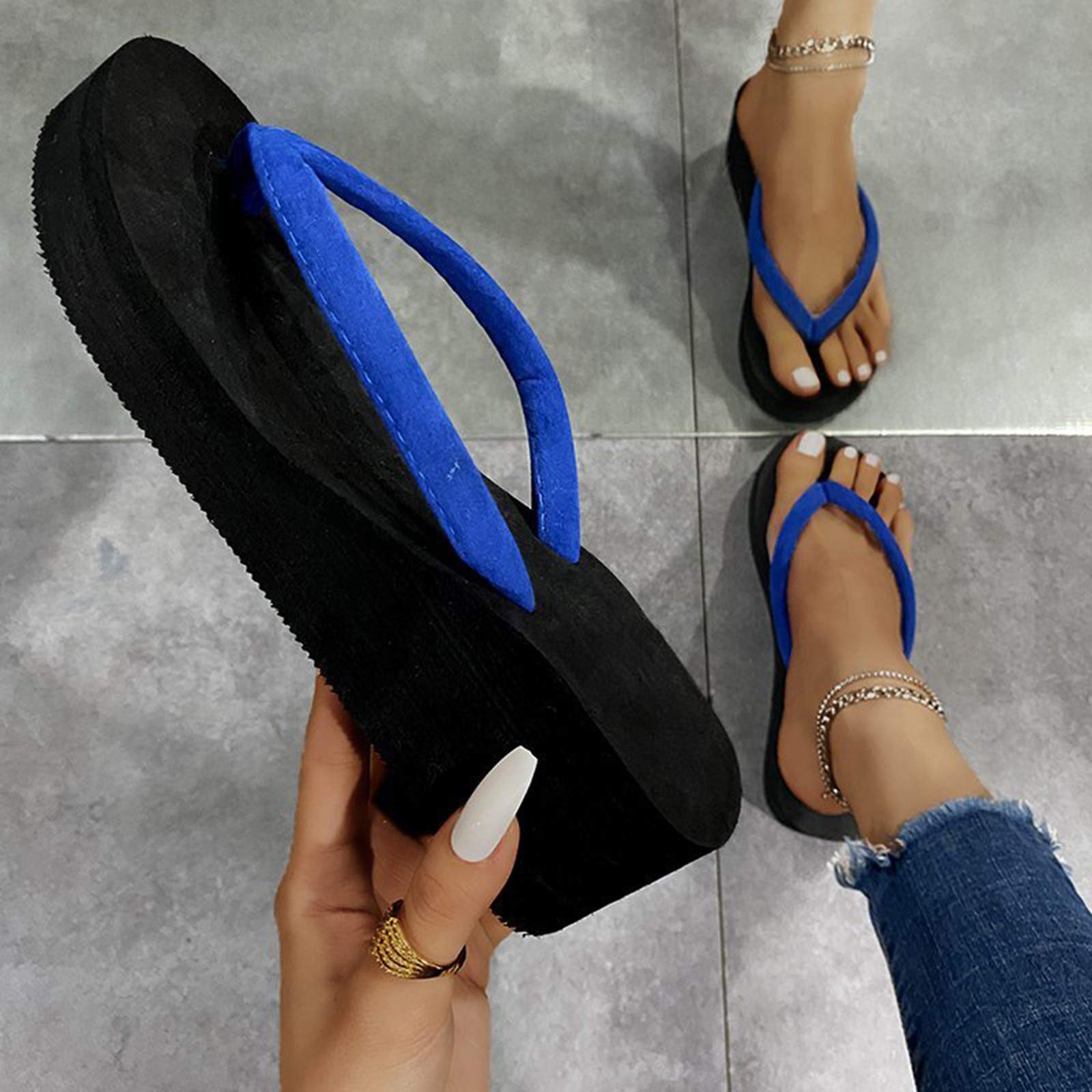 Sandali Infradito Donna Con Plateau - Infradito Donna Con Zeppa Confort