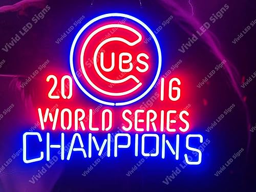 Queen Sense 24 "x20" para Chicagos Sports League Cub 2016 Campeones del Mundo LED Signo Luz de neón Señales Luces Pared Decoración Lámpara Con