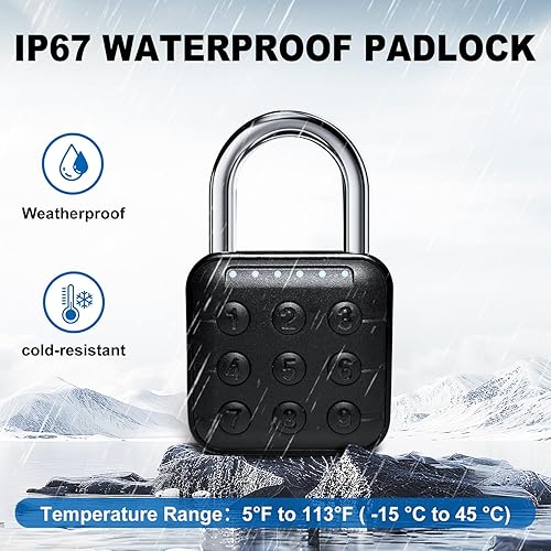 Miniatura 6 de Candado de combinación para casillero, candado Relihom con código, cerradura de casillero de gimnasio, candado de entrada sin llave de alta