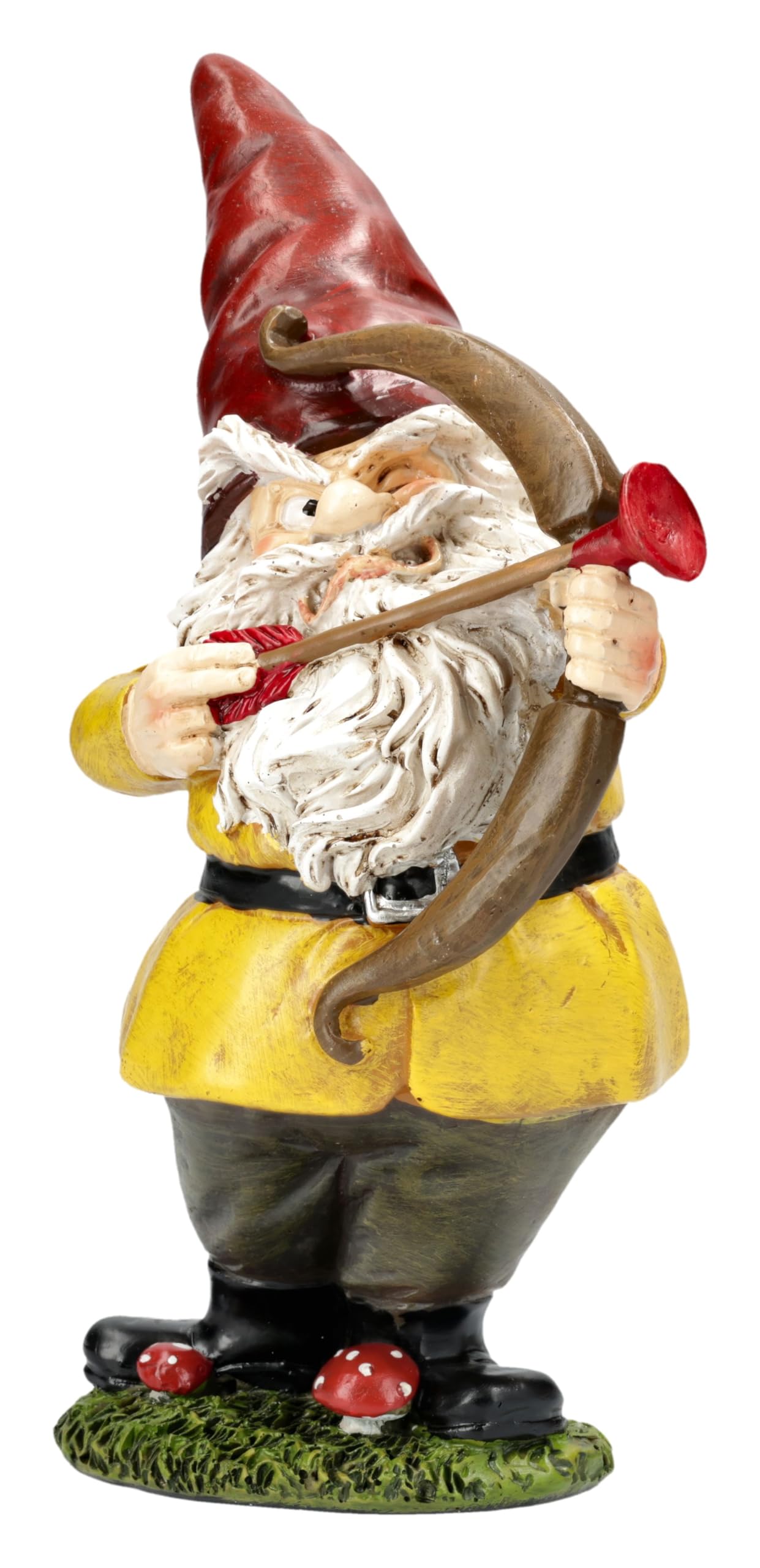 Figuren Shop GmbH Gartenfigur Gartenzwerg Set 3er 15-19 cm – freche Zwerge mit Amor, pinkelndem Zwerg und Säufer aus Polyresin, handbemalt und wetterfest – Dekofiguren Gartendeko 3-teilig