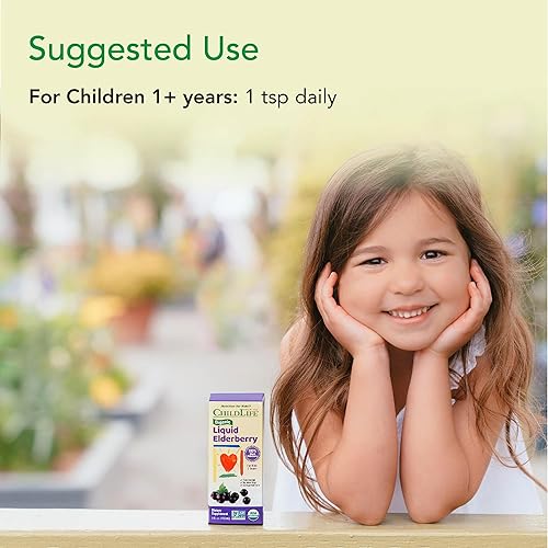 Miniatura 7 de CHILDLIFE Essentials Jarabe de saúco orgánico para niños, saúco líquido para niños pequeños, gotas de extracto de saúco, tintura para bebés, niños