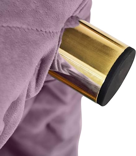 Miniatura 5 de Polibi Otomana cuadrada tapizada de terciopelo, moderna y suave, taburete de maquillaje, asiento cómodo para sala de estar, dormitorio, entrada