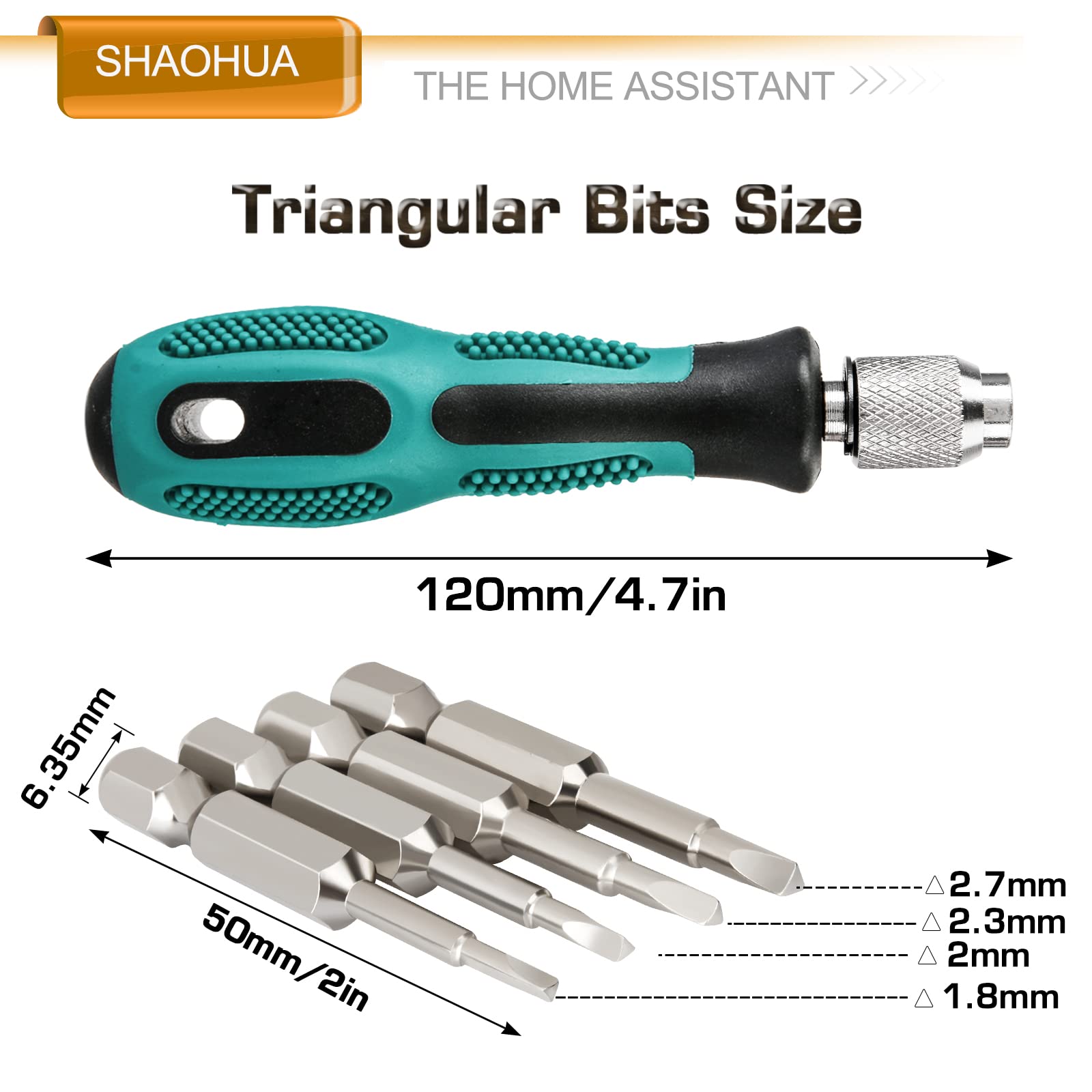 SHAOHUA Triangular Screwdriver Bits w/ 1/4