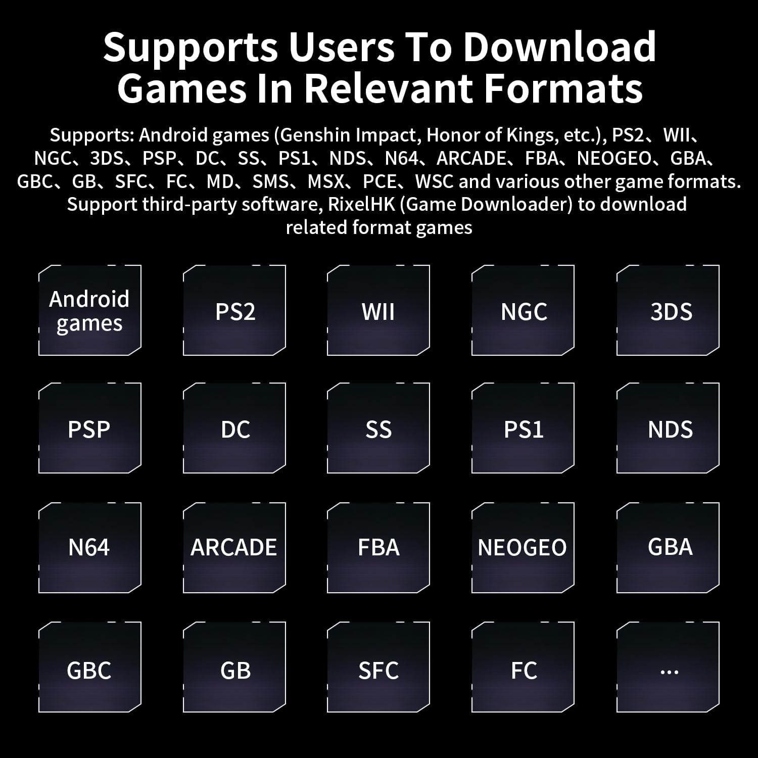 Anbernic RG476H Retro Handheld Game Console 4.7-inch LTPS in-Cell Screen No Card Android 13 System 128G Storage Support AI Functions 3D Hall Effect Joystick WiFi Bluetooth HD and TV Output Black - Image 8