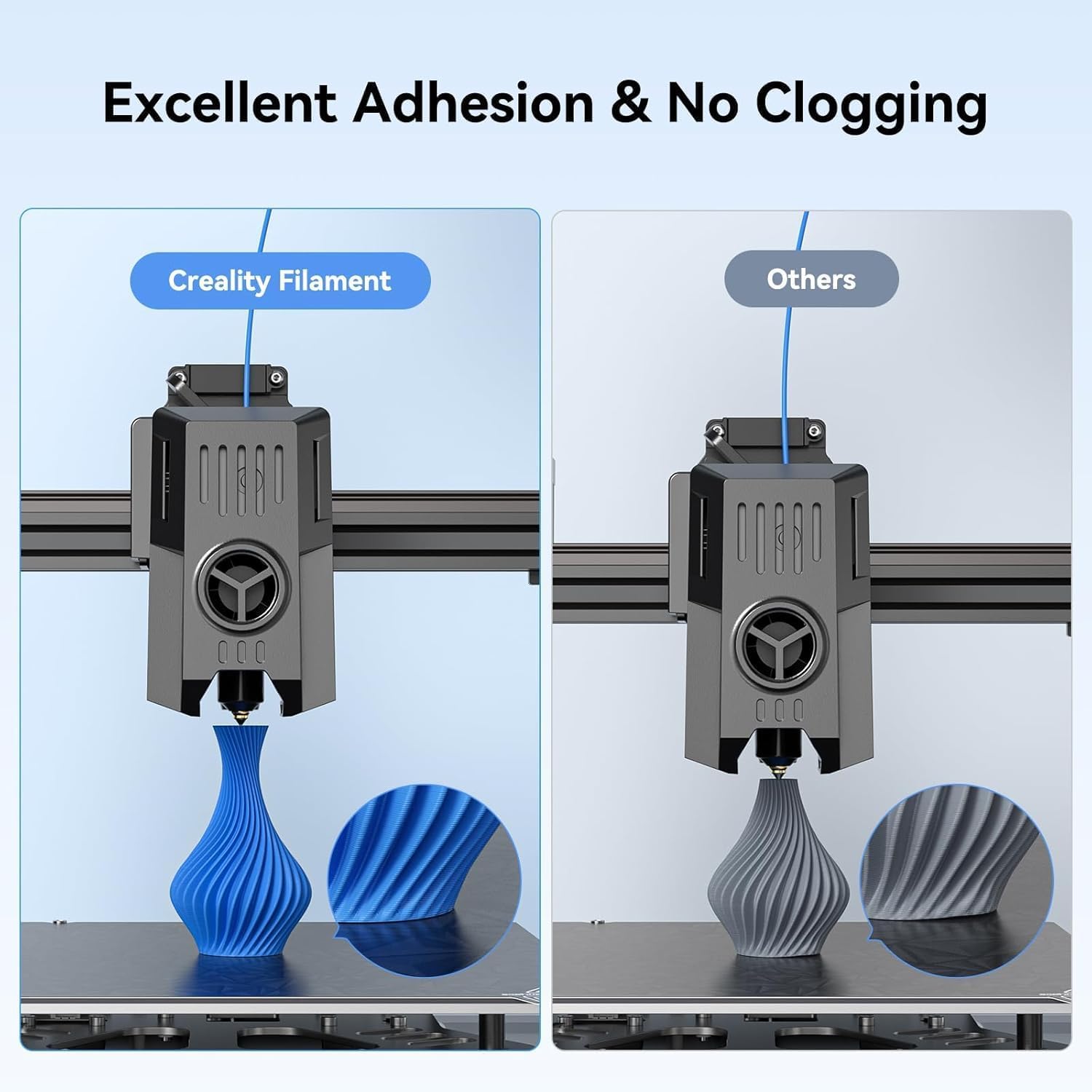Creality Ender - Filamento in PLA da 4 kg, per stampanti 3D da 1,75 mm, +/- 0,02 mm, confezione da 4 bobine da 1 kg, adatto per la maggior parte delle stampanti 3D FDM, nero, bianco, blu, rosso