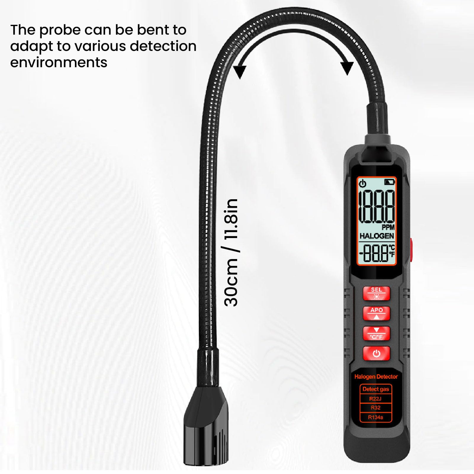 Zerodis Kältemittel-Leckdetektor ZL77B, 0-1000 Ppm