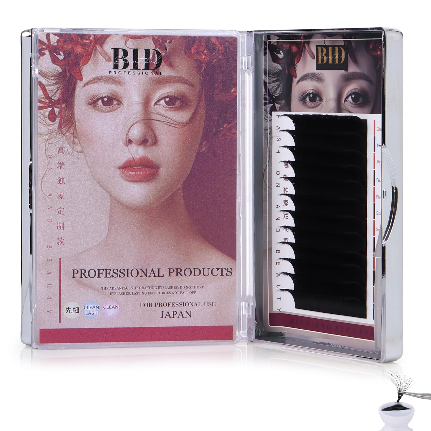 BID eyelashes extensions multiple volume premade cluster fans pre fanned eyelashes (10 mm 0.07 D curl)-image-49