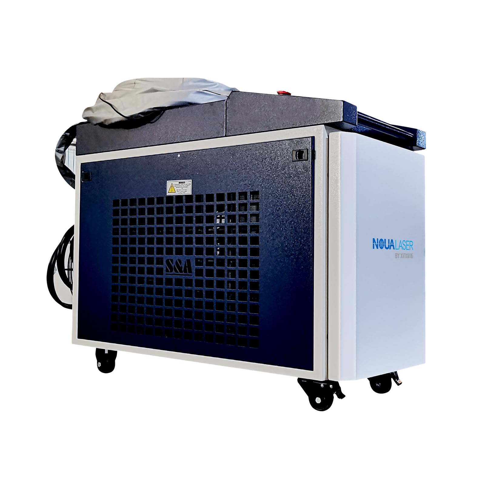 NOUALASER 2000W Laser Cleaning Machine Laser Rust Remover 300mm Cleaning Width 9 Cleaning Modes with Paint Oil Dirt Stains Coating Remover for Metals (1500W)