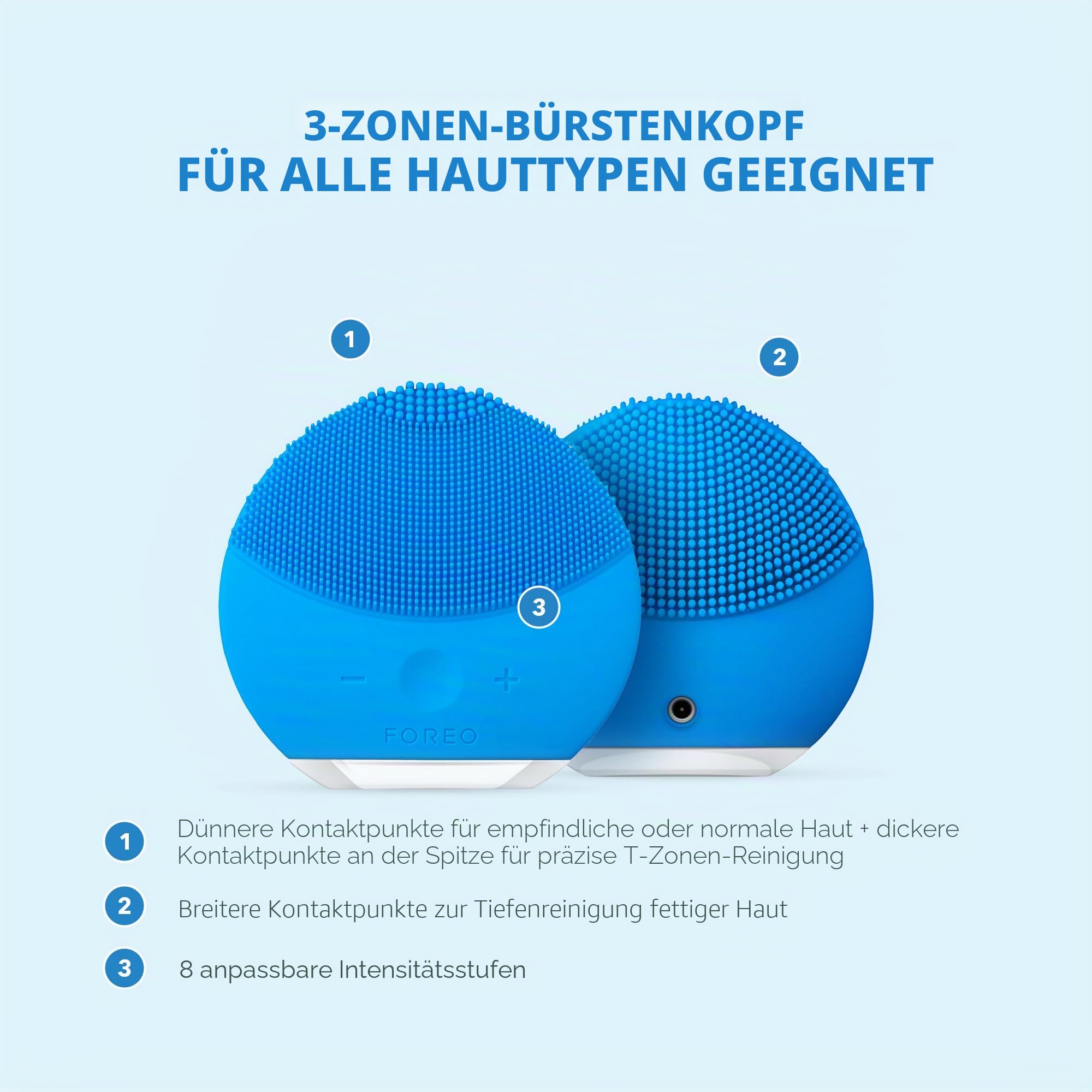 FOREO LUNA mini 2 Gesichtsreinigungsbürste | Travel | Elektrisches Gesichtsmassagegerät | Alle Hauttypen Ultrahygienische Skincare | Einfache Gesichtsreinigung | Elektrischer Silikon-Gesichtsreiniger