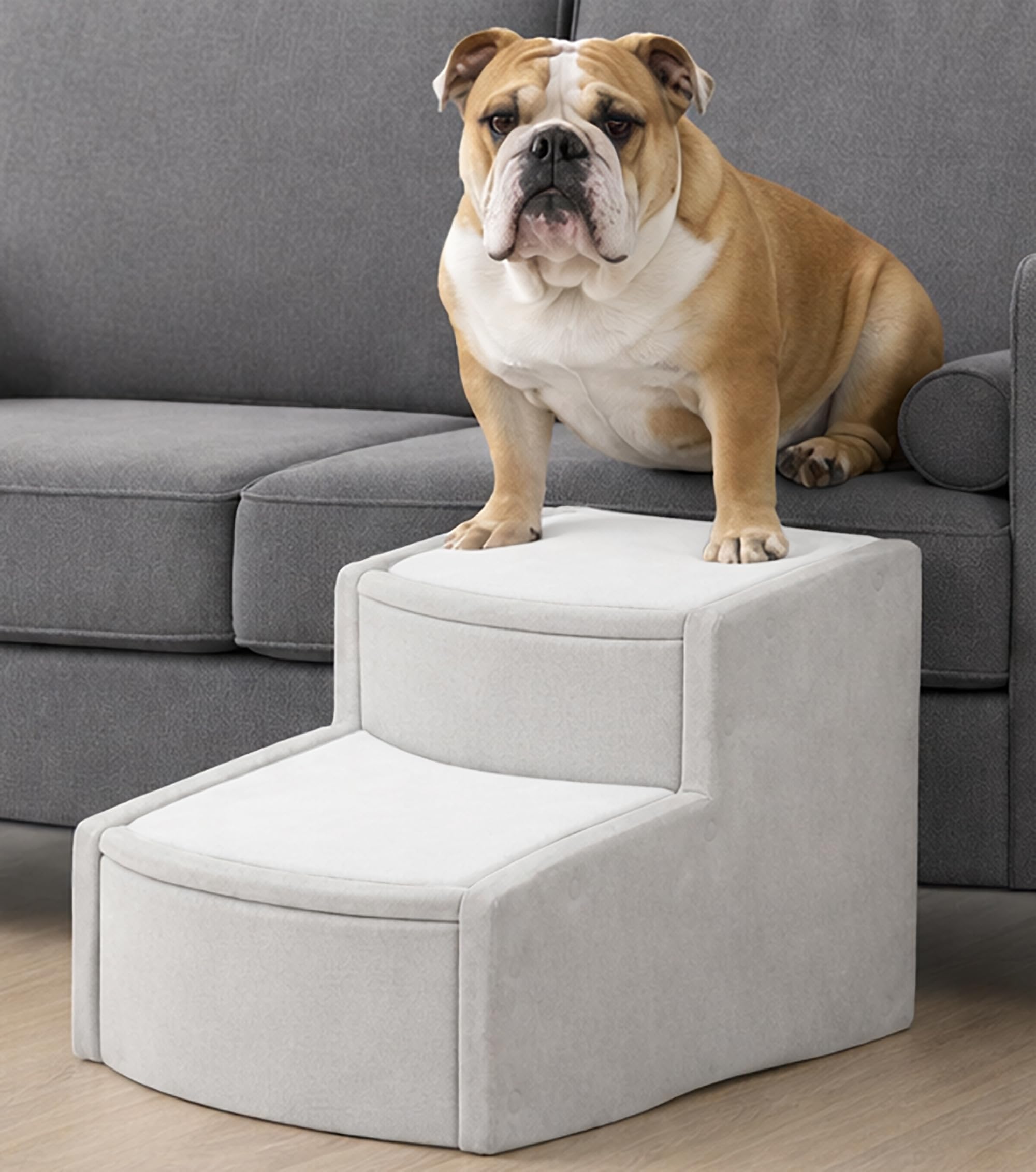 Pet Gear Easy Step II Extra Wide Pet Stairs, Sea Salt