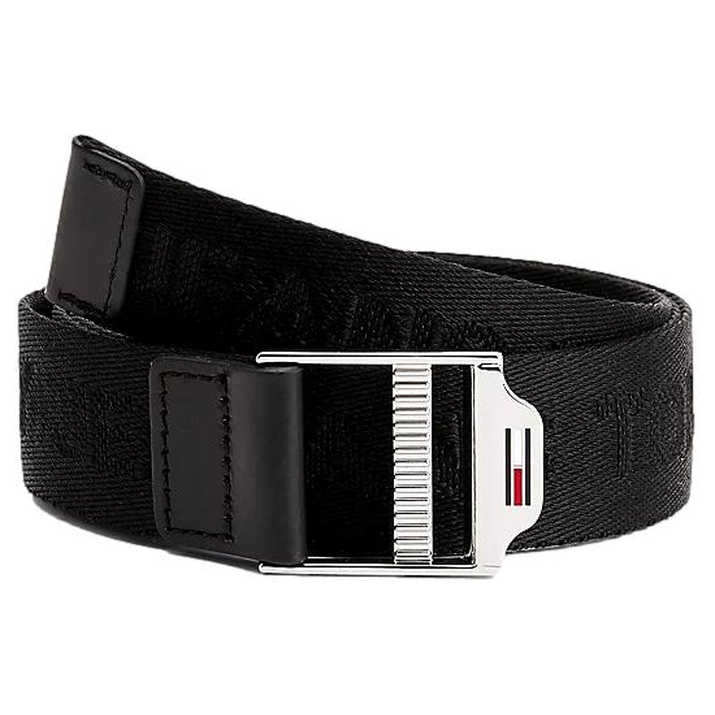 Tommy Jeans Women's Tjw Ess Webbing Belt Aw0aw11861 Belts, Black, 90