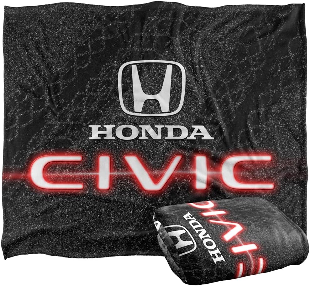 Honda Auto Blanket, 50"x60" Civic Glow Logo Silky Touch Super Soft Throw Blanket