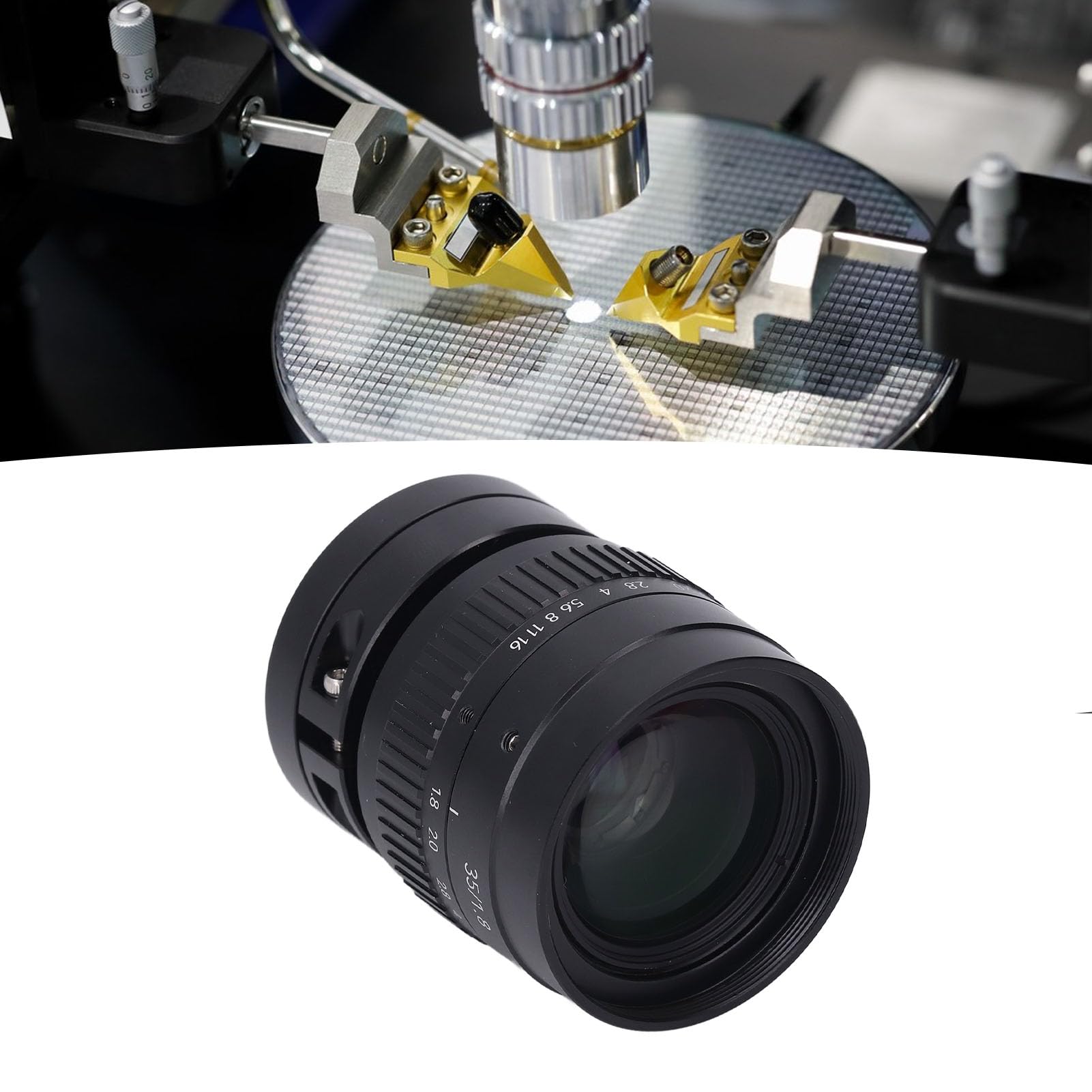 Obiektyw Aparatu 35 Mm F1.8, Obiektyw Zmiennoogniskowy z Mocowaniem M42 do Kamer HD z ręczną regulacją Ostrości, Obudowa ze Stopu Aluminium, rozdzielczość 8K5UM, Kontrola
