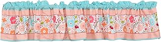Cotton Watercolor Pink Floral Nursery Window Valance 1 PC Pink Blue Flower Pattern Baby Girl Toddler Girl Room Window Valance Baby Girl Gift Idea