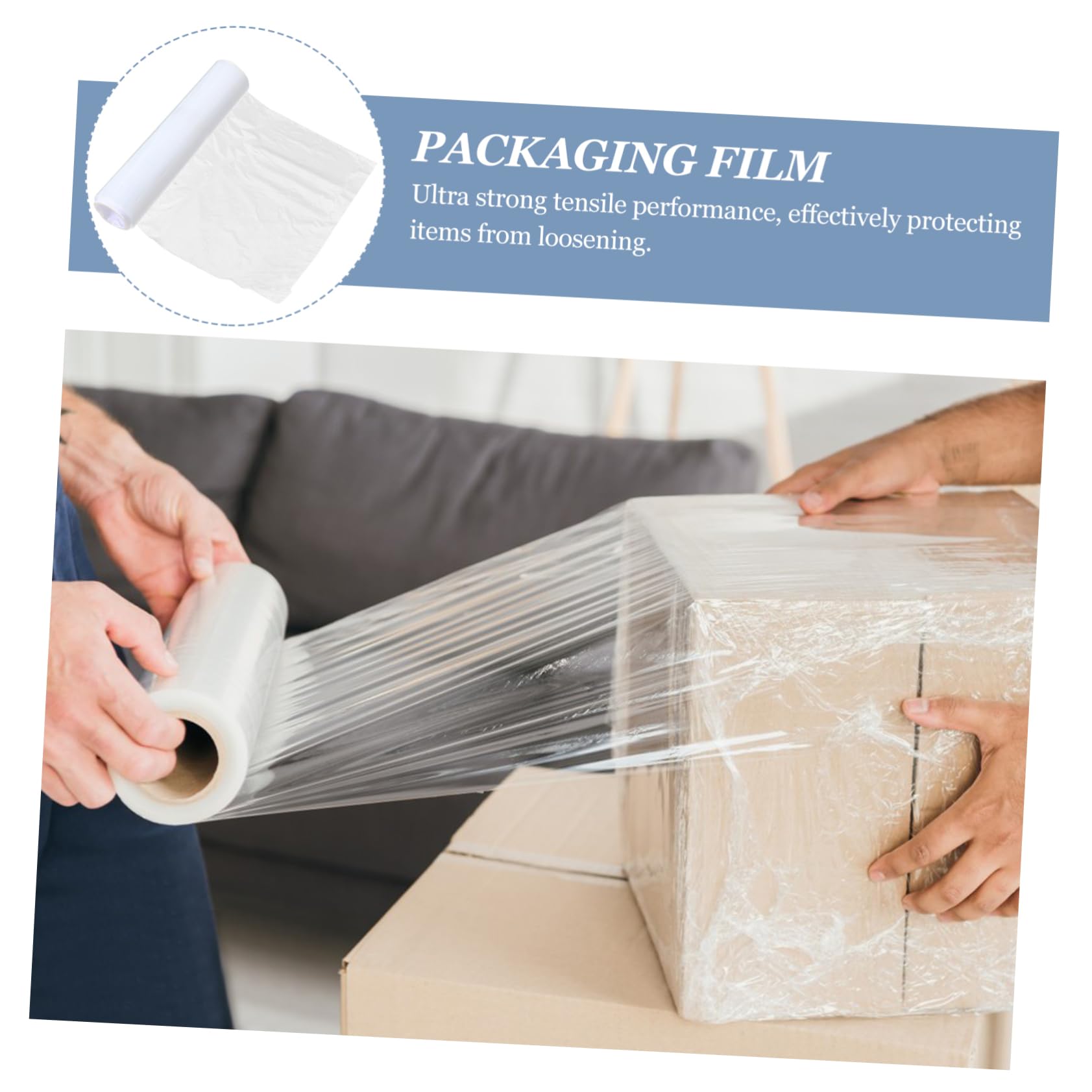 Estirable Transparente para Embalaje Industrial Film de Protección para Mudanzas y Envío Película Autoadhesiva de Resistencia