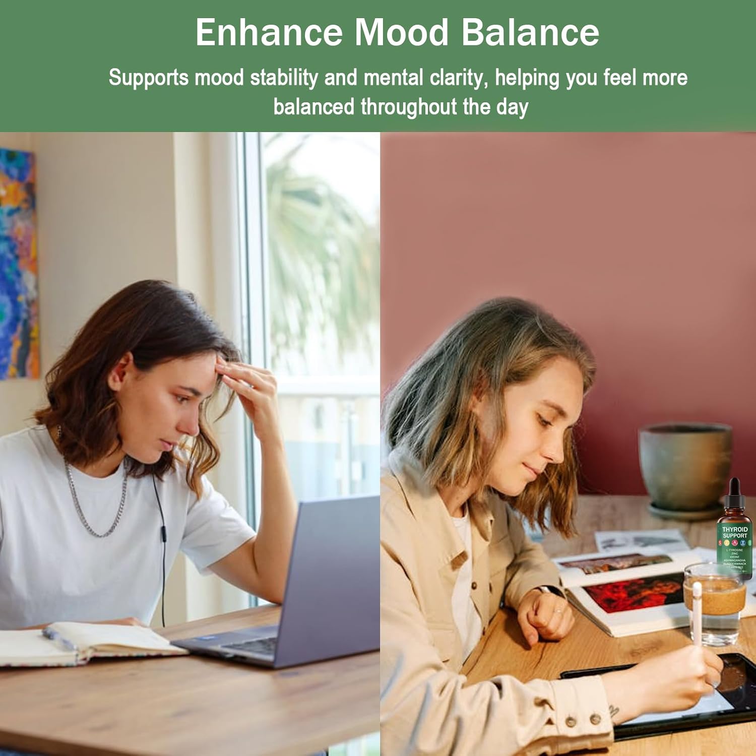 Kindled Thyroid Support Drops - Actora Liquid Drops Formula with Selenium, Iodine, Ashwagandha & Zinc for Energy & Metabolism Support, Berry Flavor, 4 fl oz - Image 6