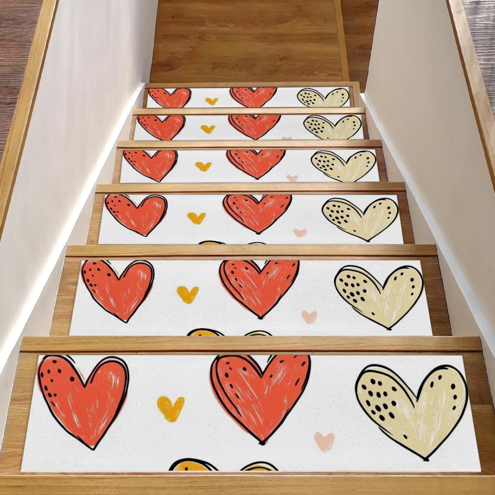 Alfombra antideslizante para peldaños de escalera que evita caídas en madera de interior CHENZZZZ