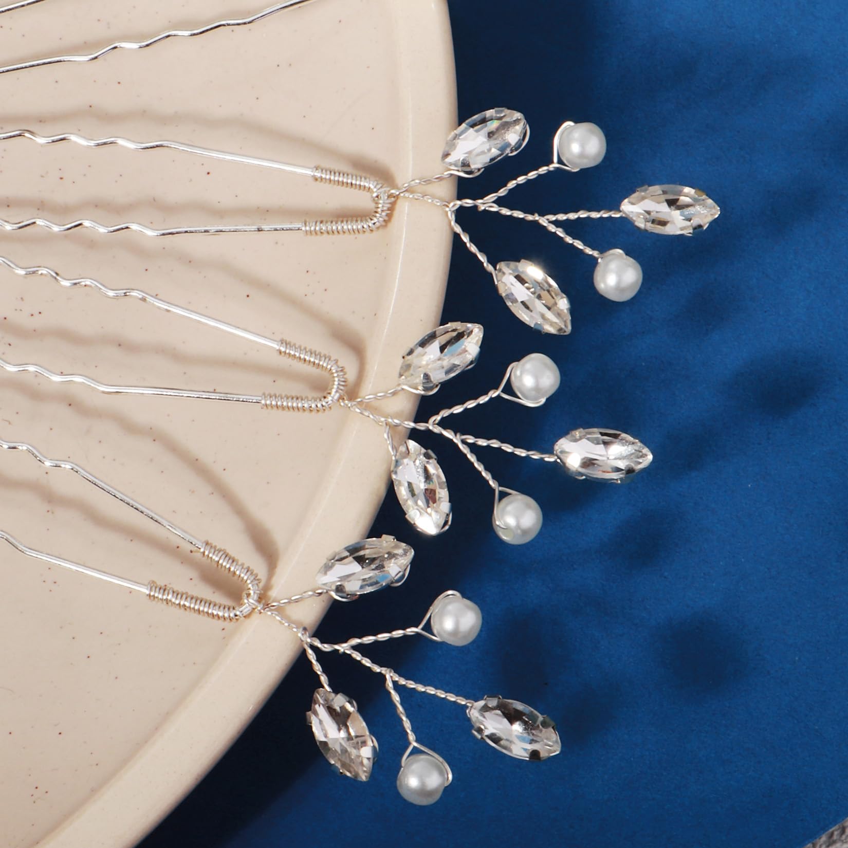 13 forcine per capelli da sposa con strass, accessorio per capelli da sposa per damigelle d'onore