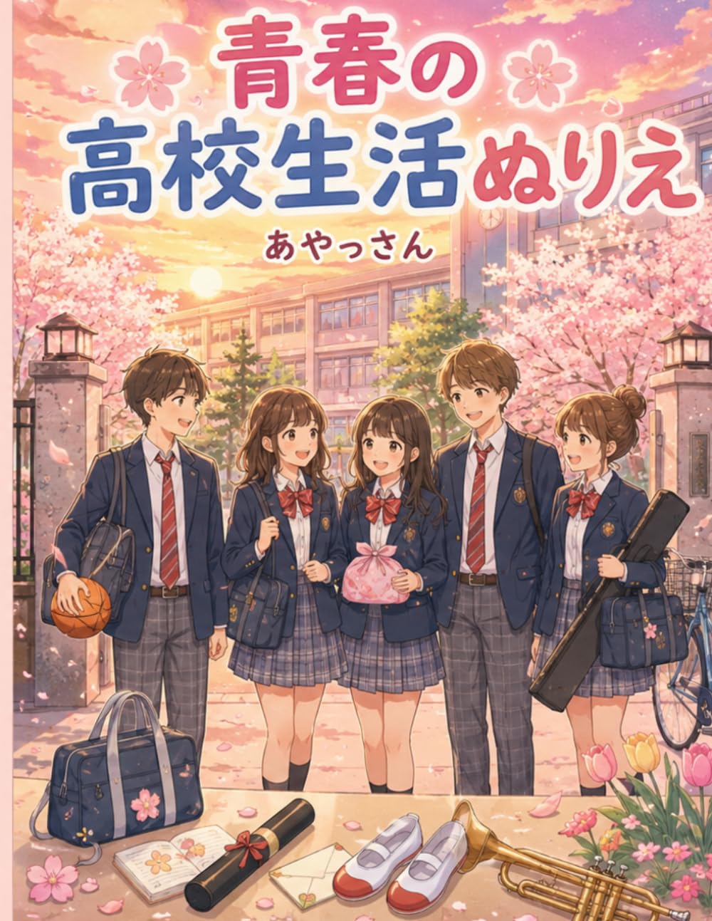 青春の高校生活ぬりえ: ときめきスクールライフ