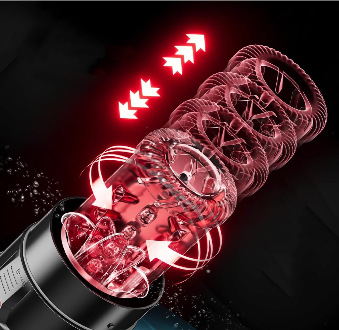 Internal mechanism of SX17487 showing thrusting and rotating elements